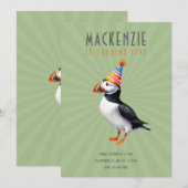 Puffin Birthday Invitation 招待状 (正面/裏面)