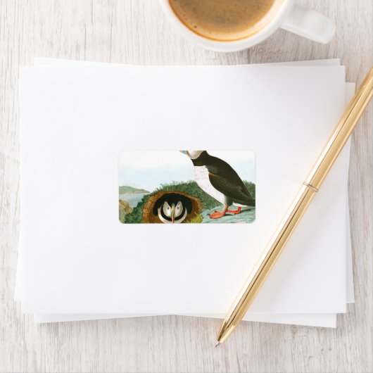 Puffin by John James Audubon ラベル (インサイチュ)