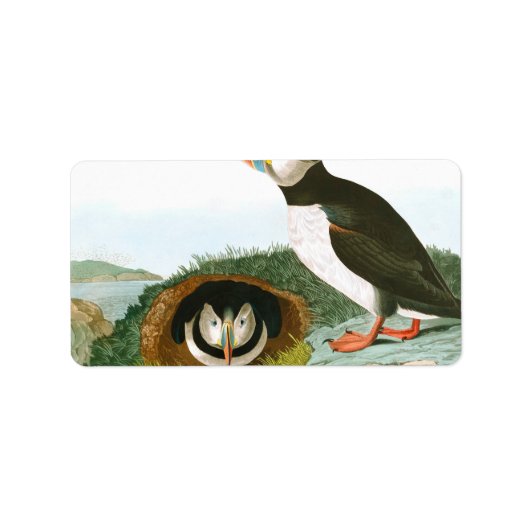 Puffin by John James Audubon ラベル (正面)