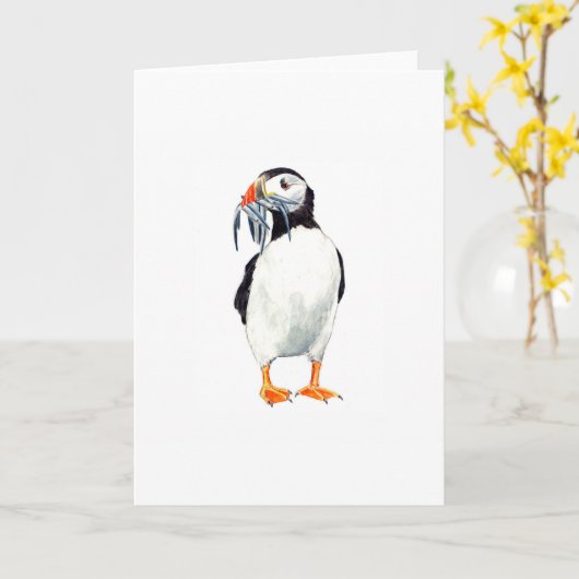 Puffin card カード (黄色い花)
