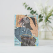 Puffin Chapter Eleven Mixed Media Collage ポストカード (スタンド正面)