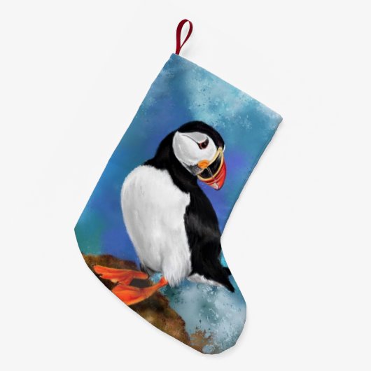 Puffin Christmas Stockings スモールクリスマスストッキング (正面 (吊り時))