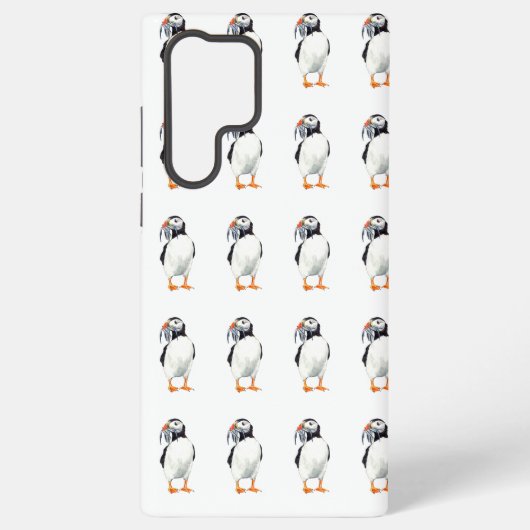Puffin design /  samsung galaxyケース (裏面)