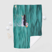 Puffin In Resurrection Bay, Alaska ゴルフタオル (インサイチュ)