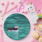 Puffin In Resurrection Bay, Alaska ペーパープレート (パーティー)