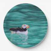 Puffin In Resurrection Bay, Alaska ペーパープレート (正面)