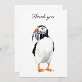 Puffin Thank you card サンキューカード (正面/裏面)