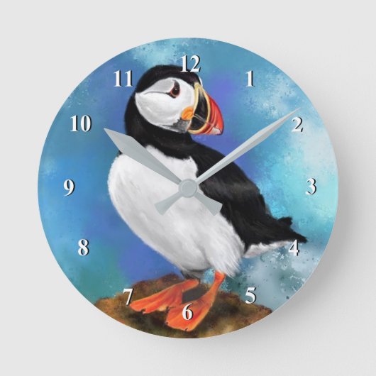 Puffin Wall Clock ラウンド壁時計 (正面)
