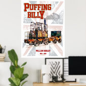 Puffing Billy Steam Train English Locomotive  ポスター (ホームオフィス)
