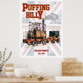 Puffing Billy Steam Train English Locomotive  ポスター (キッチン)