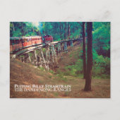 Puffing Billy Steamtrain, Dandenong Ranges ポストカード (正面)