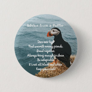 Puffinsデザインボタン 缶バッジ