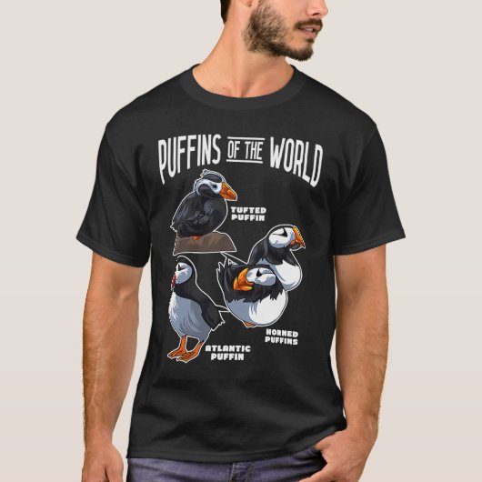 Puffins Animals of the World Puffin Bird  Bird Own Tシャツ (正面)