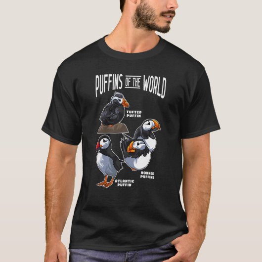 Puffins Animals of the World Puffin Bird Bird Owne Tシャツ (正面)
