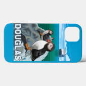 Puffins & Cruise Ship – アラスカ・ダグラス Case-Mate iPhoneケース (裏面 (横))