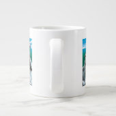 Puffins & Cruise Ship -アラスカ、Wrangell ジャンボコーヒーマグカップ (裏面)