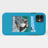 Puffins & Cruise Ship -アラスカ、Wrangell Case-Mate iPhoneケース (裏面(横))