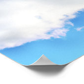 Puffy White Clouds and Blue Sky ポスター (角)
