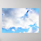 Puffy White Clouds and Blue Sky ポスター (正面)