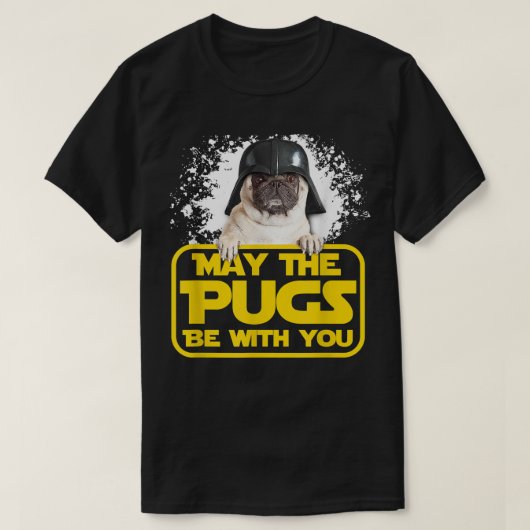 PUGがあなたと一緒にいられるように、サイエンスフィクションおたくPUG DOG LOVER  Tシャツ (デザイン正面)
