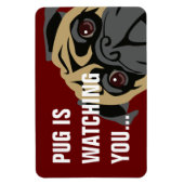 Pugが見ている マグネット (縦)