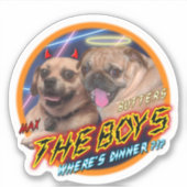 PugとPuggleのシール シール (正面)