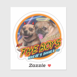 PugとPuggleのシール シール