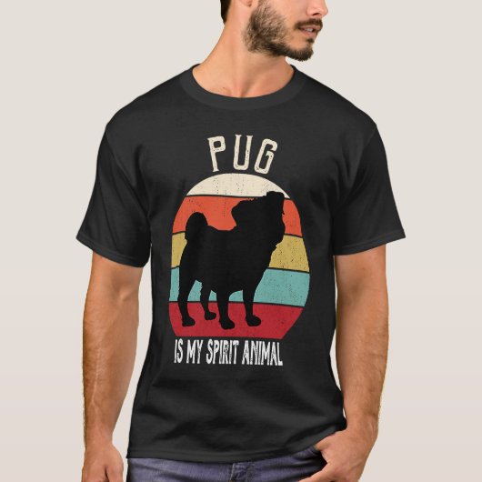 Pugは私の動物犬の男性女性の子供 Tシャツ (正面)