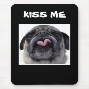 PUGは「キスME」マウスパッド マウスパッド