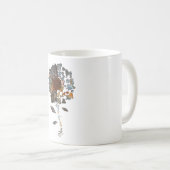 PugひまわりYouは私の世界のギフト犬のオーナーPug コーヒーマグカップ (正面右)