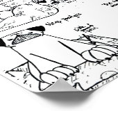 Pugアラーム時計 ポスター (角)