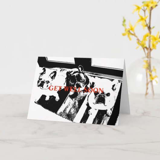 Pugウェルカード カード (黄色い花)