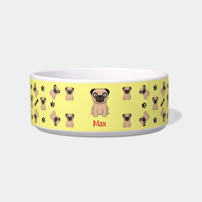 Pugカスタマイズ可能 ボウル (正面)