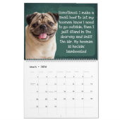 Pugカレンダーの感想 カレンダー (3月 2026)