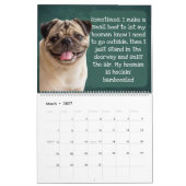 Pugカレンダーの感想 カレンダー (3月 2027)