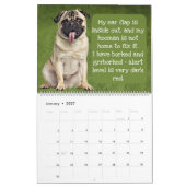 Pugカレンダーの感想 カレンダー (1月 2027)