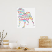 Pugクラウドポスター ポスター (キッチン)