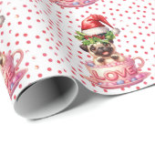 Pugクリスマスをテーマにした ラッピングペーパー (ロールコーナー)