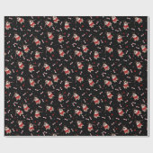 Pugクリスマスパターン ラッピングペーパー (フラット)