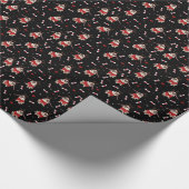 Pugクリスマスパターン ラッピングペーパー (角)