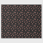 Pugクリスマスパターン ラッピングペーパー (フラット)