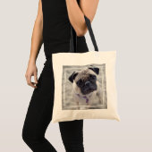 Pugクローズアップ トートバッグ (正面(商品))