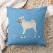 Pugシルエットイージングウィーンデザイン クッション (ブランケット)