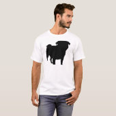 Pugシルエット Tシャツ (正面フル)