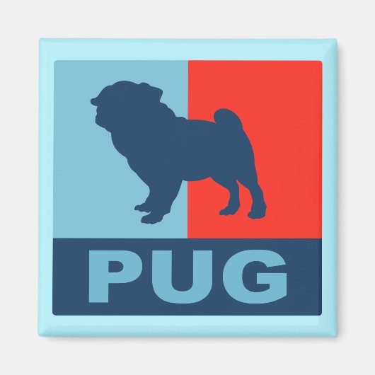 Pugスタイル磁石 マグネット (正面)