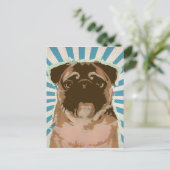 PUGデザイン ポストカード (スタンド正面)