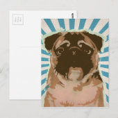 PUGデザイン ポストカード (正面/裏面)