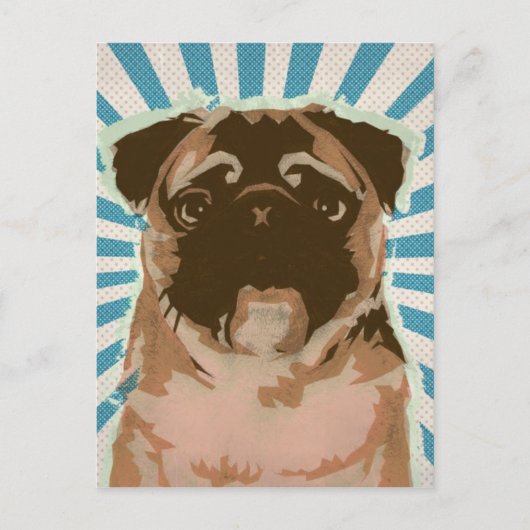 PUGデザイン ポストカード (正面)