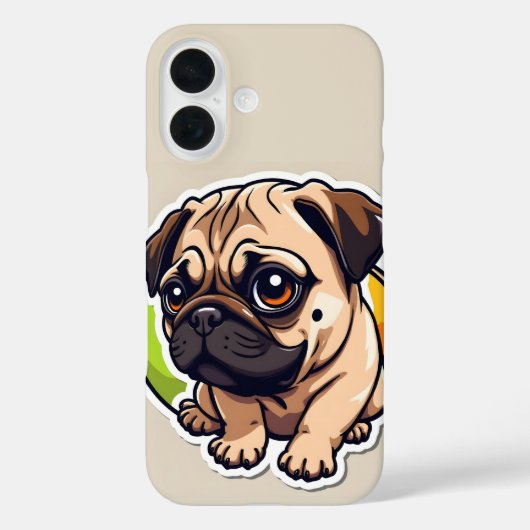 Pugデザイン Case-Mate iPhoneケース (裏面)