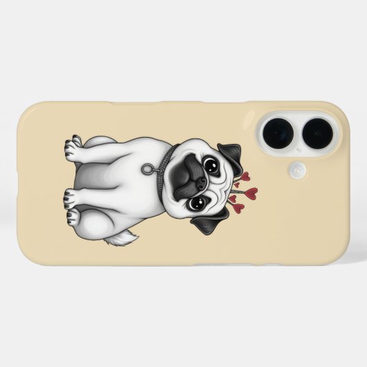 Pugデザイン Case-Mate iPhoneケース (裏面 (横))